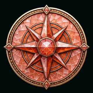 Original coral compass emblem for 7Riches Club Alisa