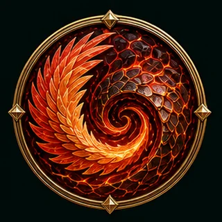 Original ember wing emblem for 7Riches Club Drogon