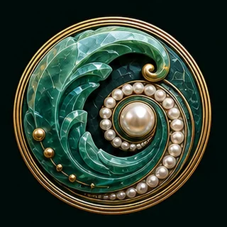 Original jade wave emblem for 7Riches Club Mika