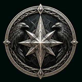 Original silver Nordic star emblem for 7Riches Club Odin