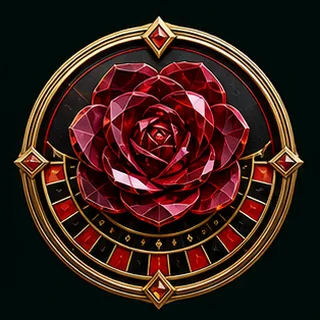 Original ruby rose emblem for 7Riches Club Romee